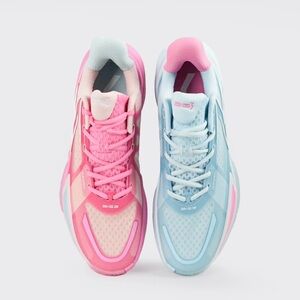 ASICS Women's Dual-Tone Pink and Blue Sneakers